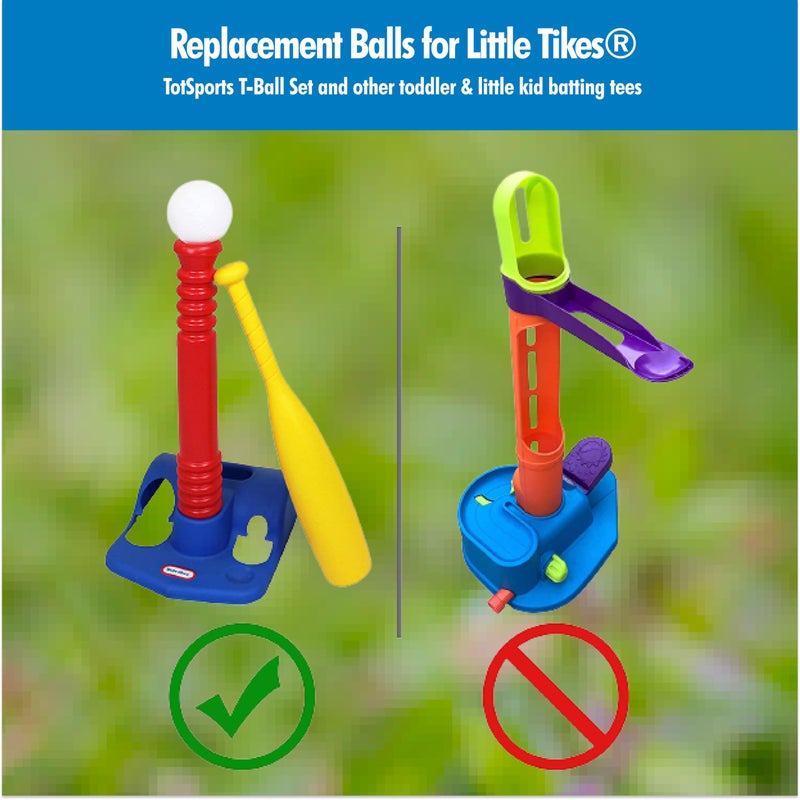 Botabee Toddler & Little Kids Replacement T Ball Baseball Balls - Oversized Tballs for Little Tikes TotSports T-Ball Set - 6 Set - Safe and Durable Design for Early Baseball Skills Development - Image 5